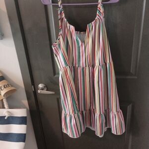 Colorful Striped Sundress 2x